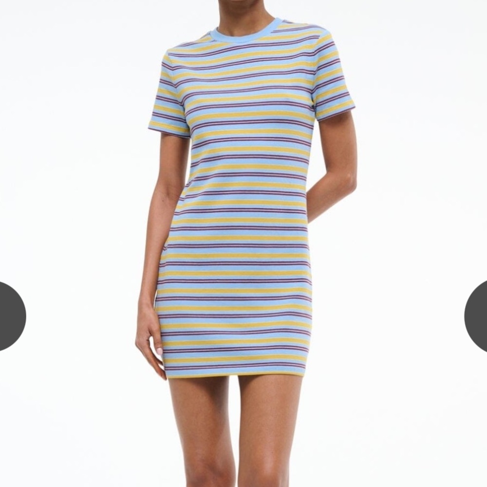 STAUD Multicolor Striped Mini Dress